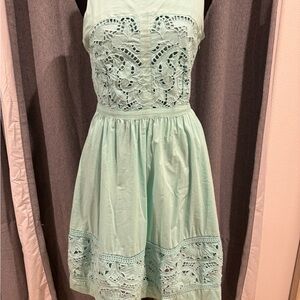 Anthropologie Meadow Rue Aqua Sleeveless Dress -Size 6